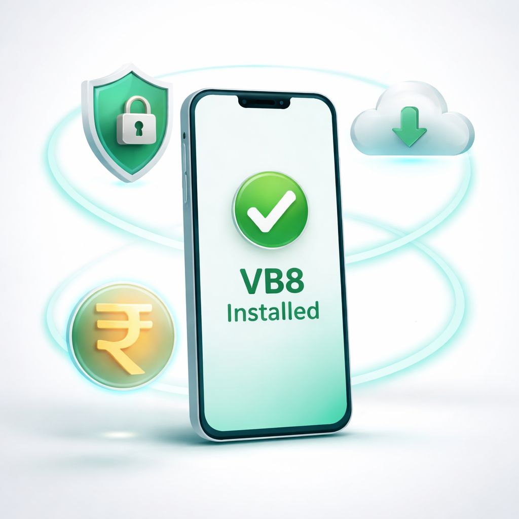 Step-by-step guide showing how to install the VB8 APK on an Android device in Bangladesh