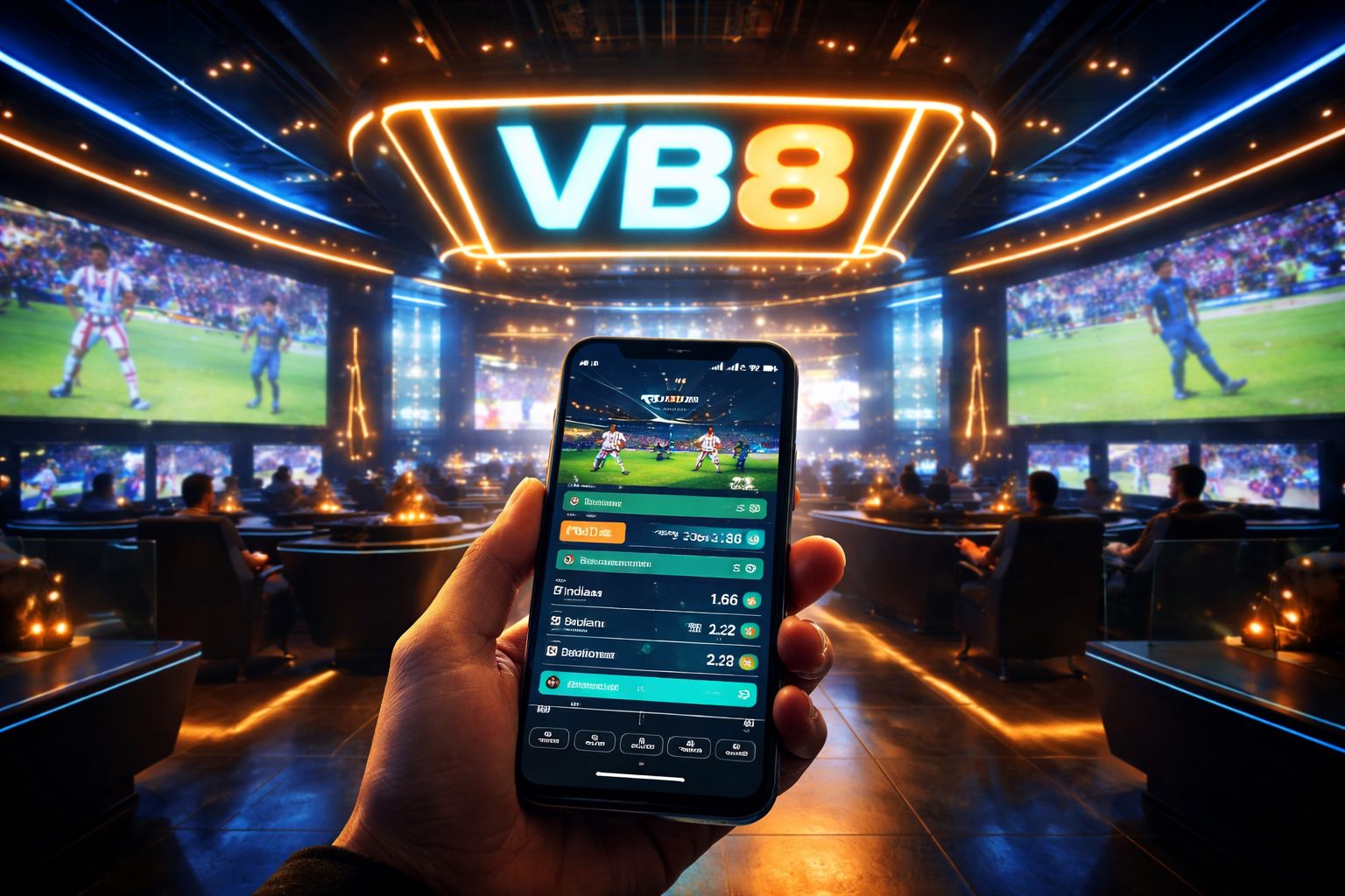 Blazing cricket ball soaring past boundary ropes under floodlights – the electrifying spirit of sports betting with VB8