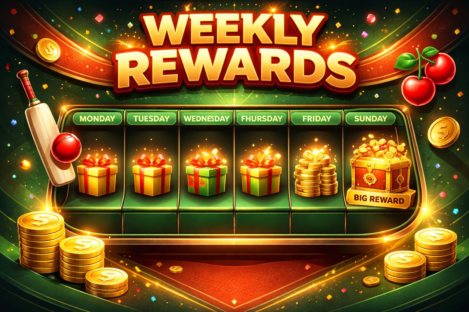 VB8 weekly and seasonal promotion calendar showcasing daily cashback, weekend reload bonuses, free spin events, and festive special offers for Bangladesh